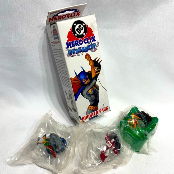 Dc Hero Clicks Unleashed Booster Pack New In Package New Old Stock BatGirl box w - Picture 1 of 6